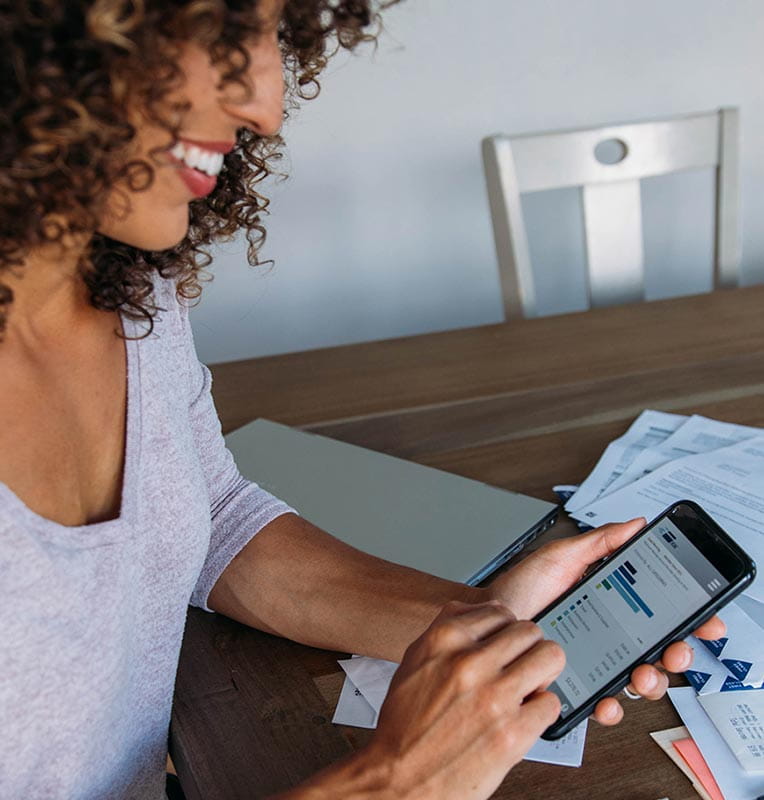 woman doing finances